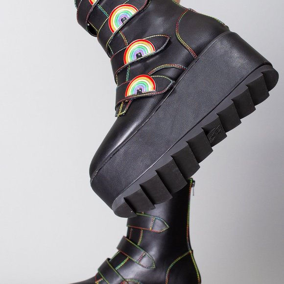 YRU Karma Rainbow Platform Boots - Picture 7 of 9
